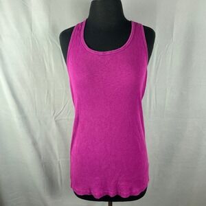 Derek Heart Plus Ribbed Tank Top Womens 3X Bright Pink Wide Straps Racerback